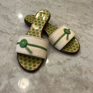 Kate Spade  Cream/Lime Green size 7.5 shoes